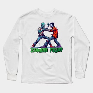 Tiger vs Zombie Fight Long Sleeve T-Shirt